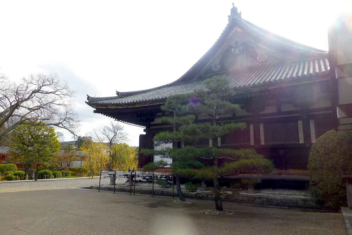 The long timber exterior of Sanjusangendo hall in eastern Kyoto